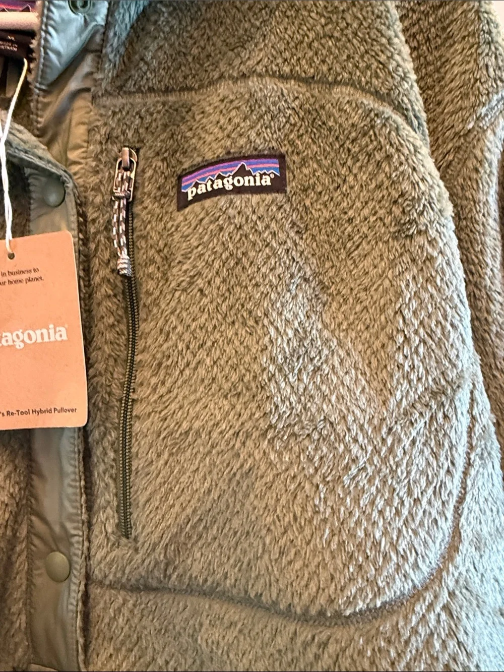 NWT Patagonia Re-Tool Hybrid Pullover XL Fleece Snap Quarter Zip Insulated Cinch - Picture 4 of 9